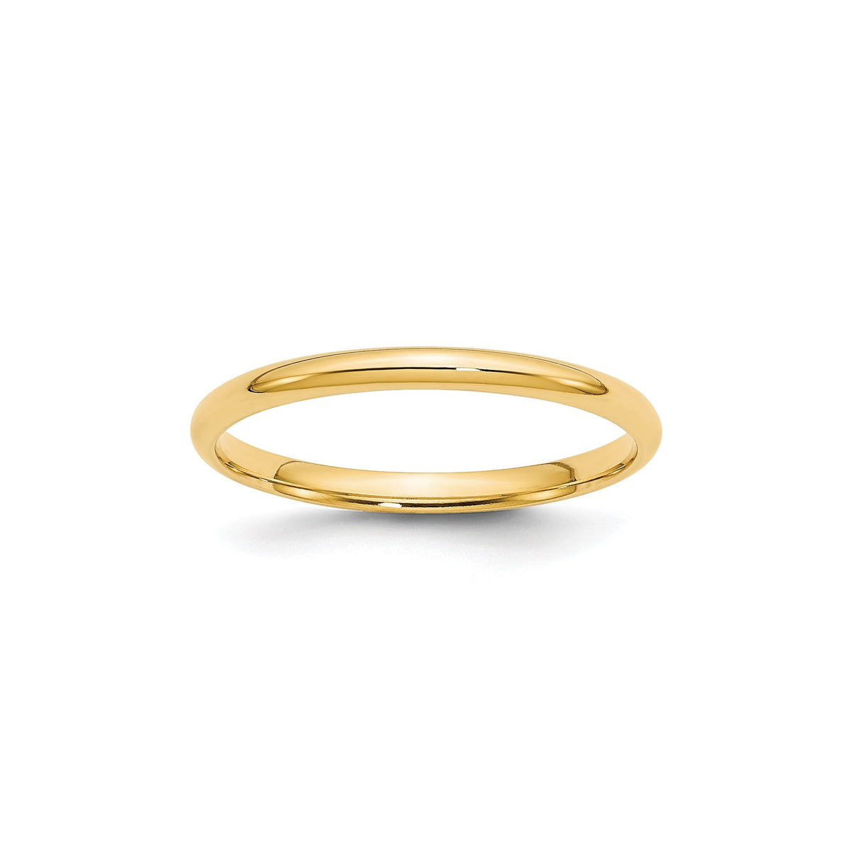14k Yellow Gold Comfort Fit, Lightweight wedding band ring