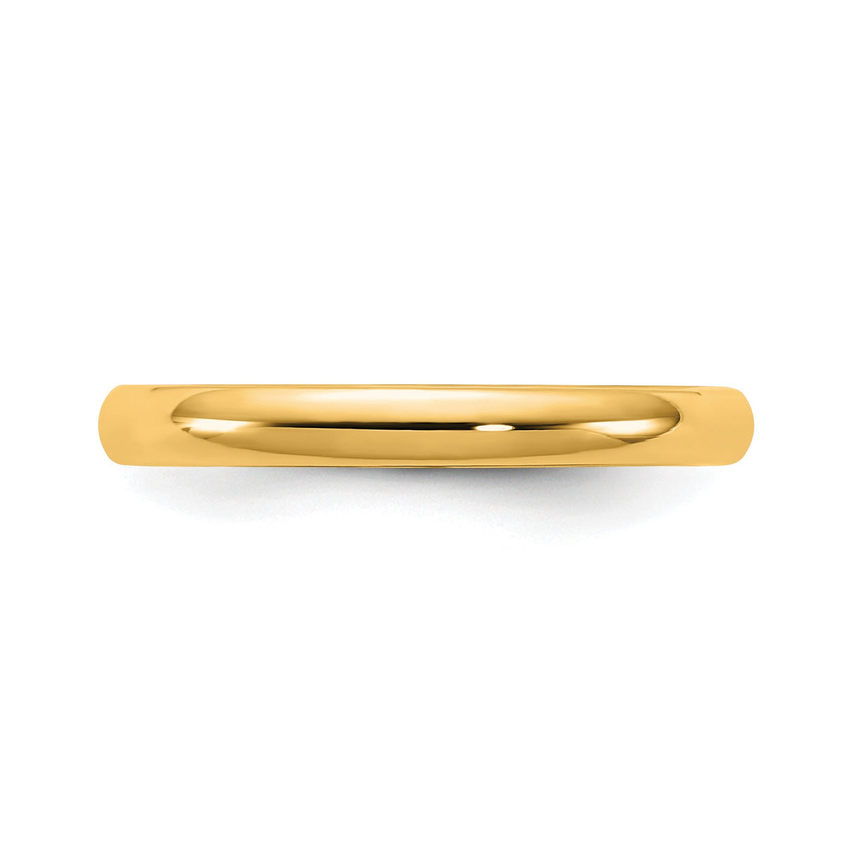 10k Yellow Gold Comfort Fit, Lightweight wedding band ring detail view