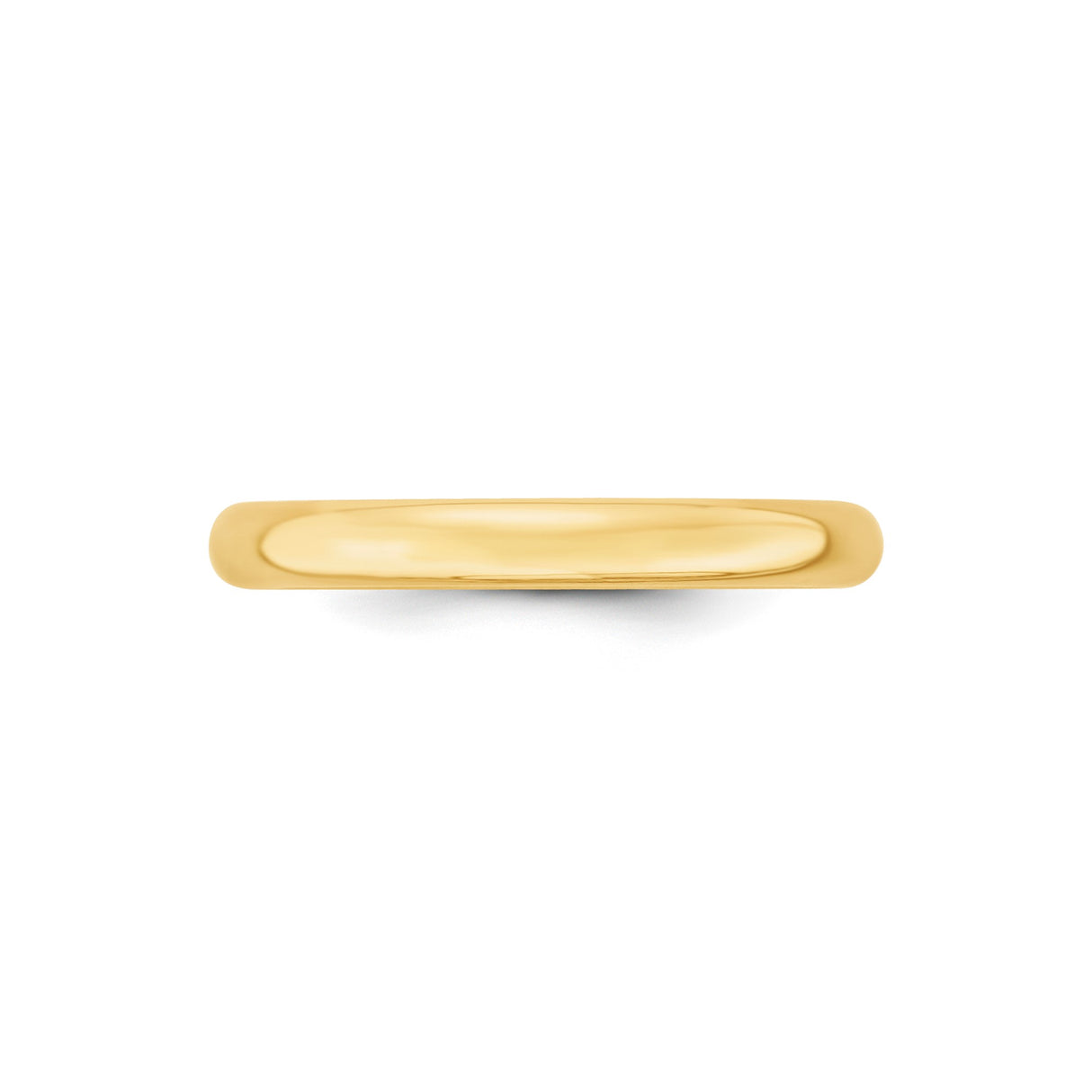 14k Yellow Gold Comfort Fit, Lightweight wedding band ring alternate angle