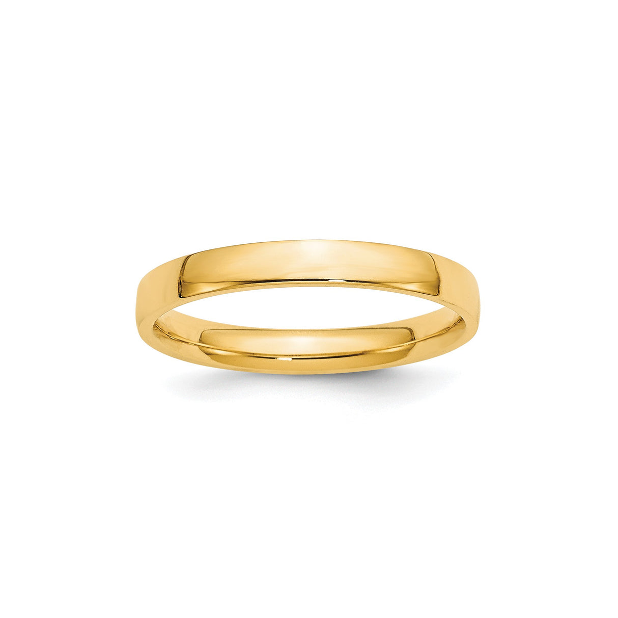 14k Yellow Gold Comfort Fit, Lightweight wedding band ring