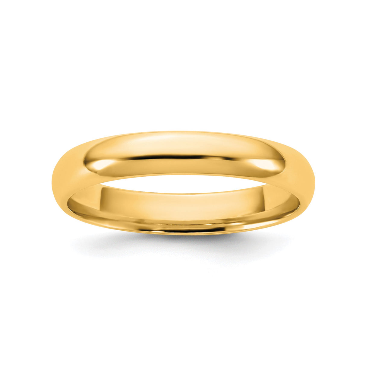 14k Yellow Gold Comfort Fit, Lightweight wedding band ring