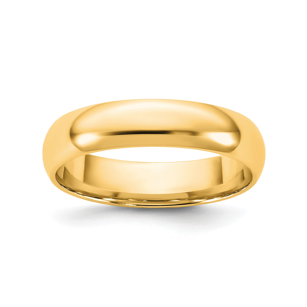 14k Yellow Gold Comfort Fit, Lightweight wedding band ring