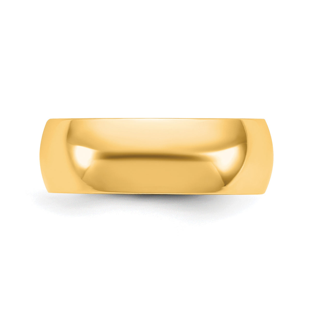 14k Yellow Gold Comfort Fit, Lightweight wedding band ring detail view