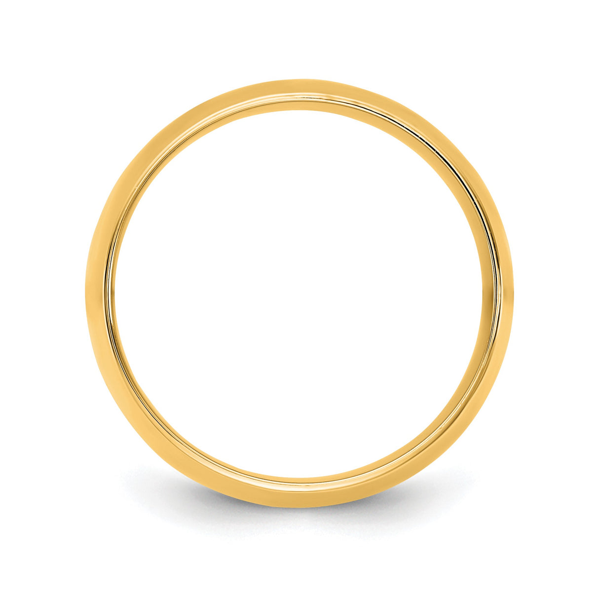 10k Yellow Gold Comfort Fit, Lightweight wedding band ring alternate angle