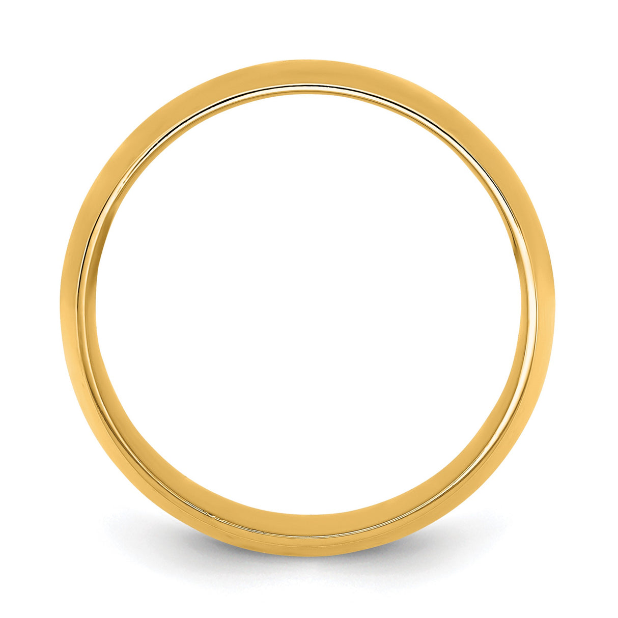 10k Yellow Gold Comfort Fit, Lightweight wedding band ring alternate angle