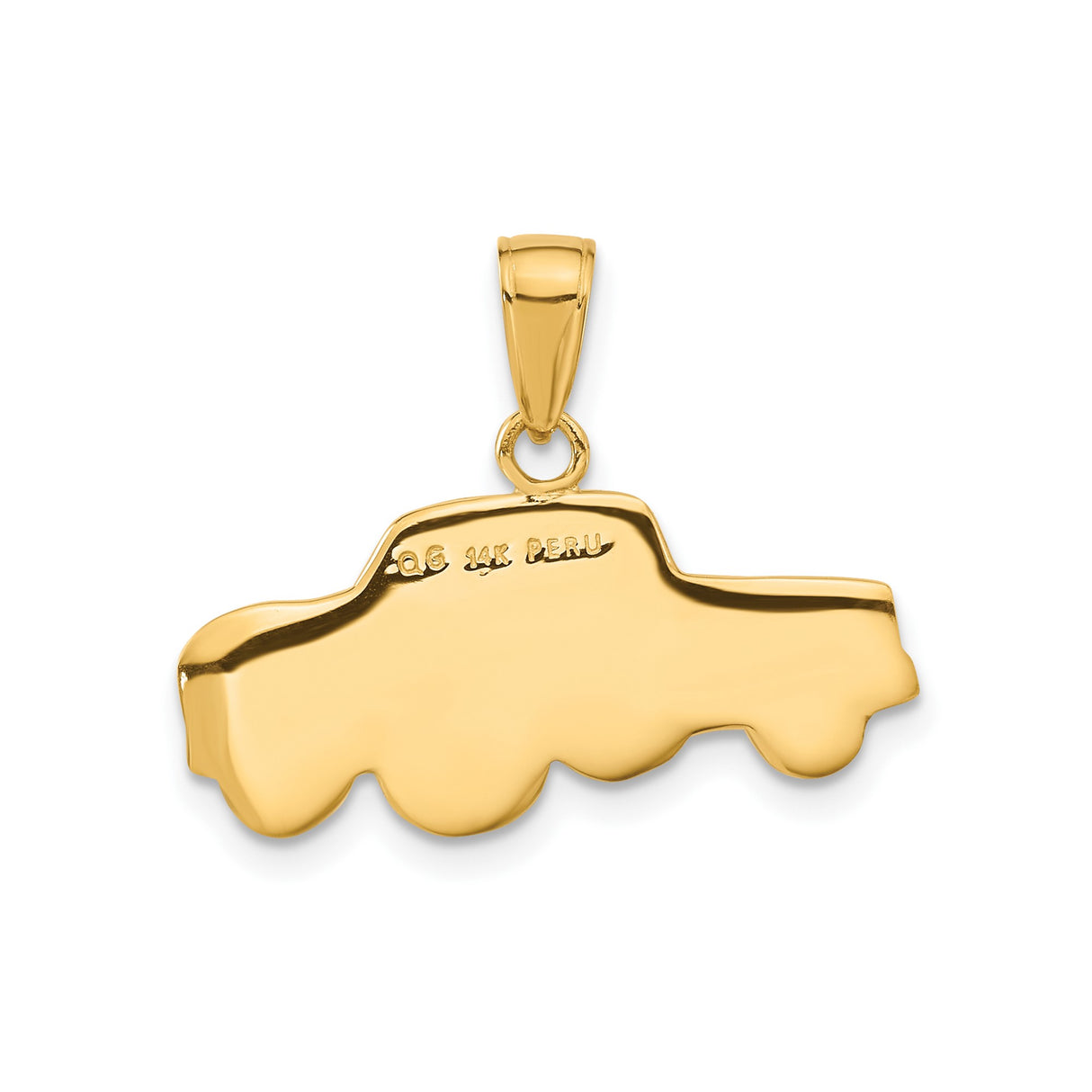 14k Multi-Tone Gold Pickup Truck Pendant, Vintage Two-Tone Automotive Charm for Men or Unisex