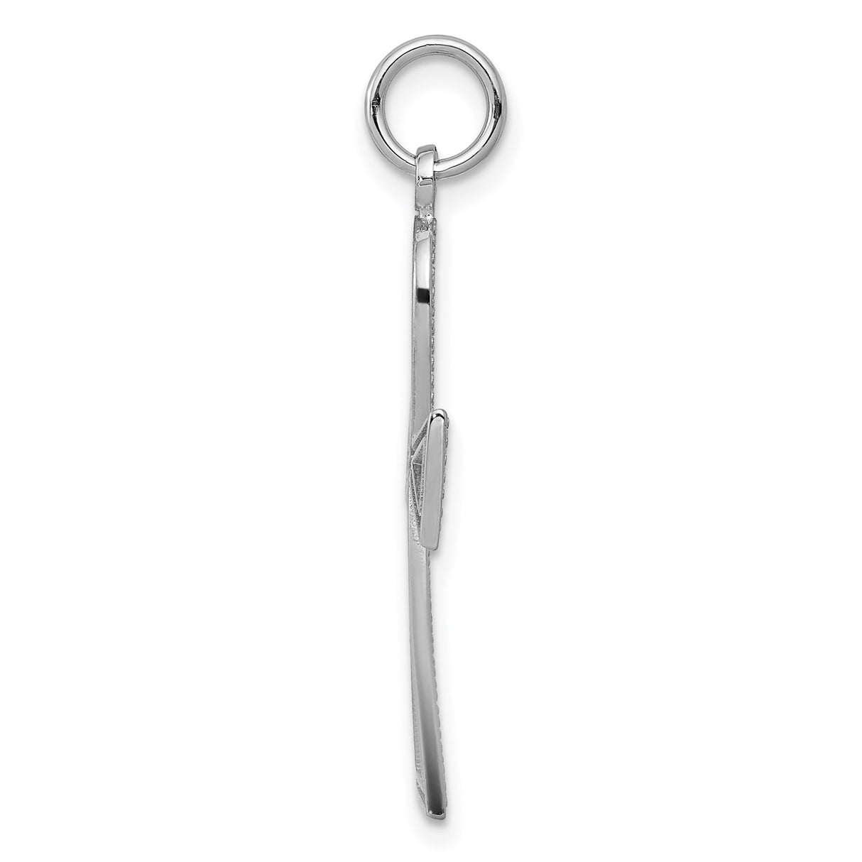 14k White Gold Ankh Pendant with Egyptian Cross Design for Men and Women