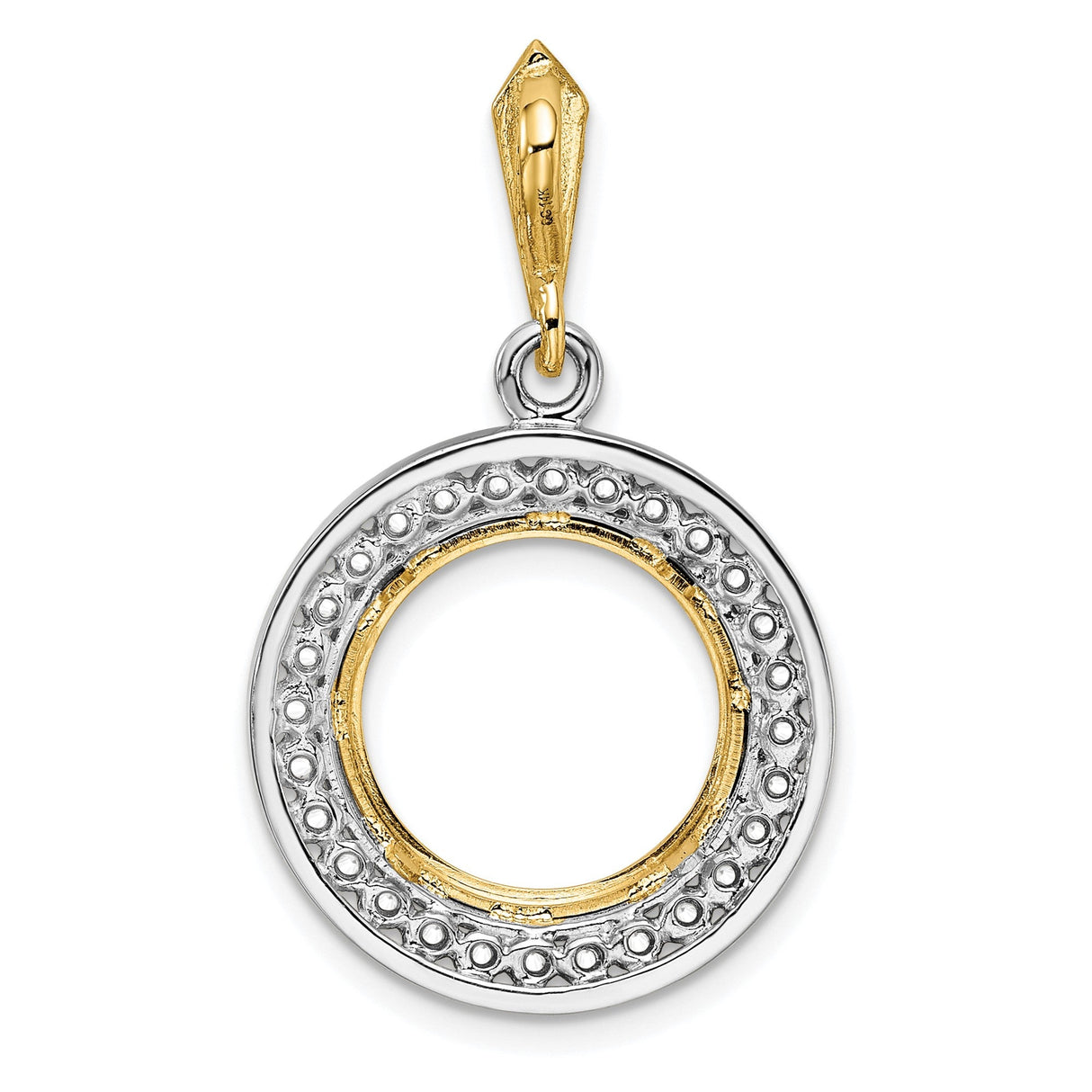 13 mm 14k Multi-Tone Gold coin bezel for 13 mm Coin — additional image