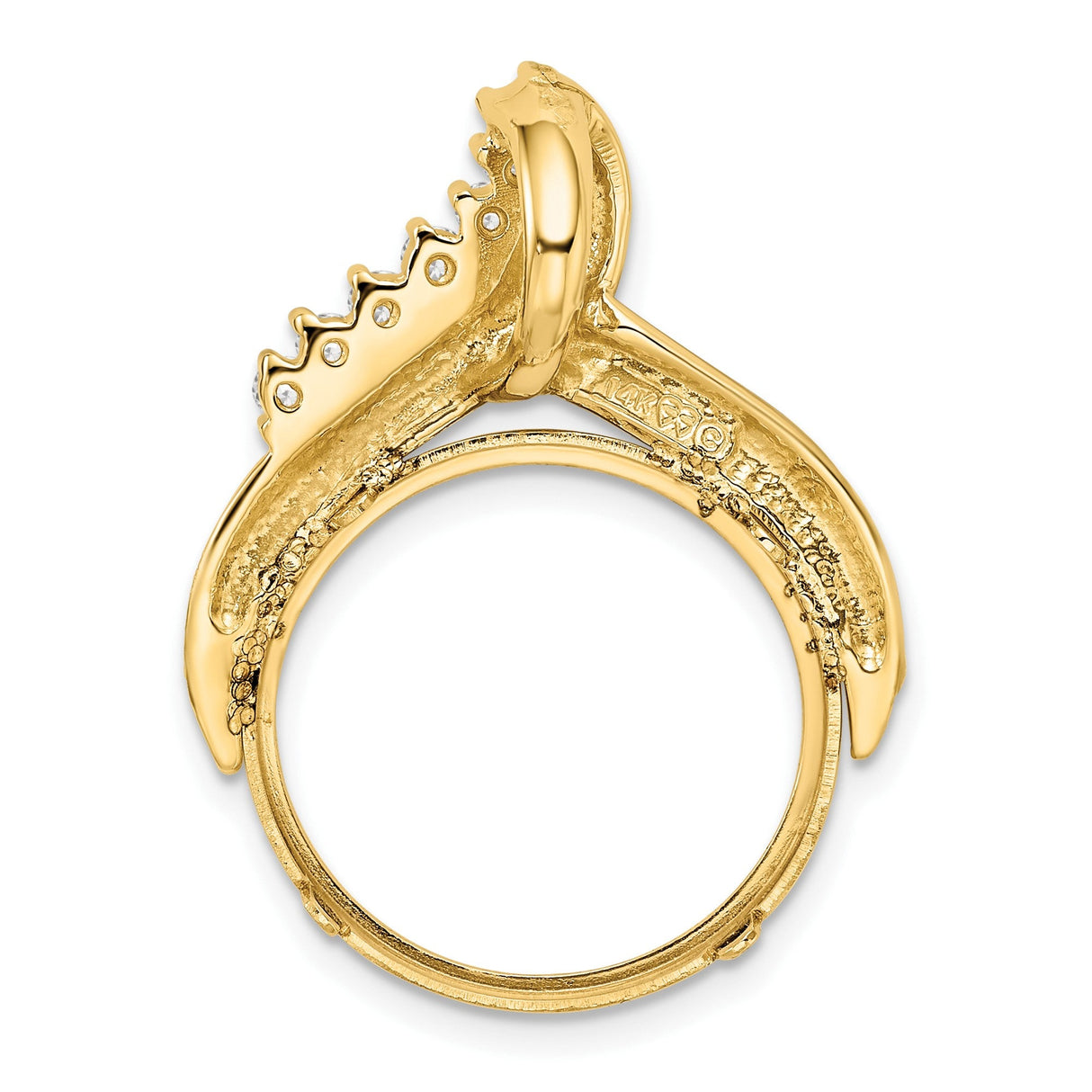 18 mm 14k Yellow Gold coin bezel for 18 mm Coin — additional image