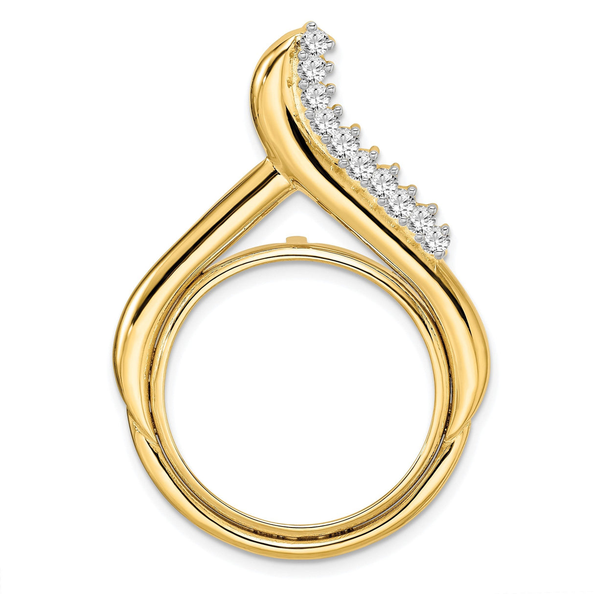 22 mm 14k Yellow Gold coin bezel for 21.6 mm Coin
