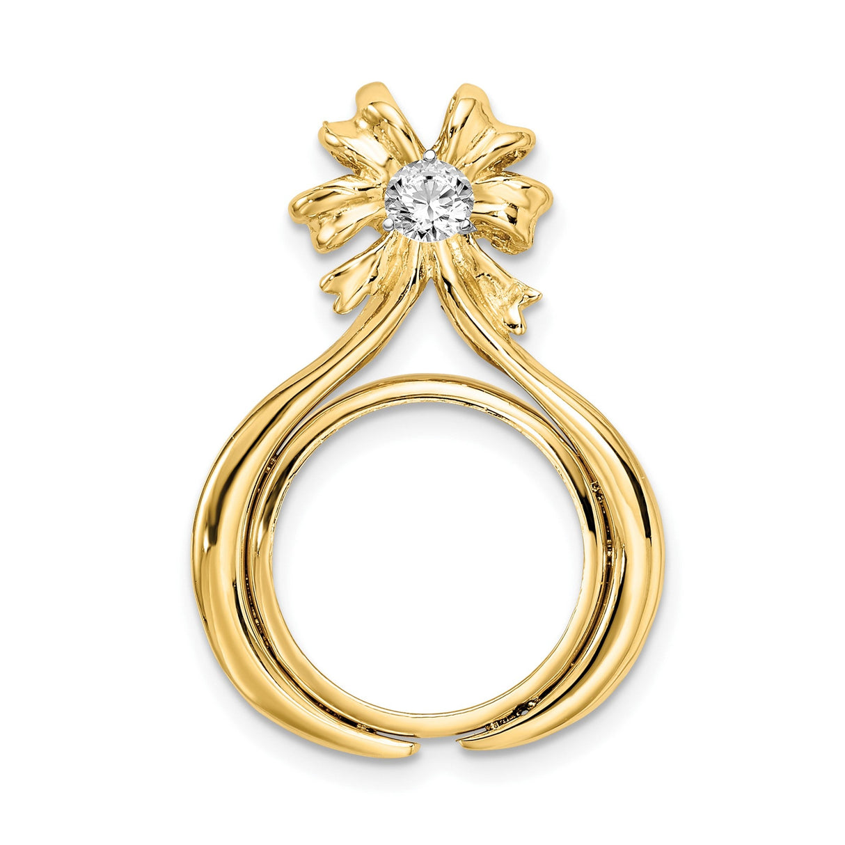 14 mm 14k Multi-Tone Gold coin bezel for 14 mm Coin