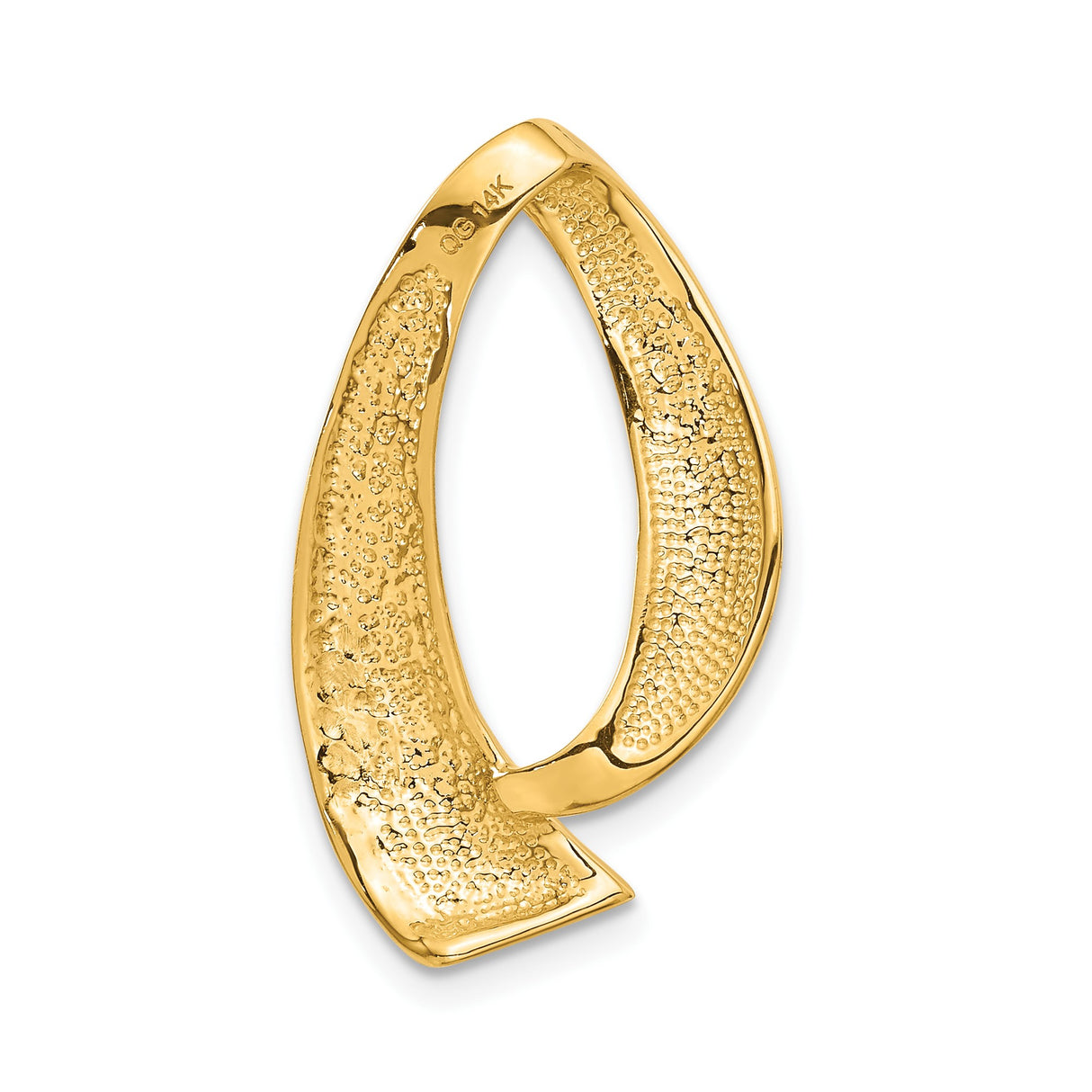 14k Yellow Gold Ichthys Fish Pendant, Polished Christian Symbol for Women