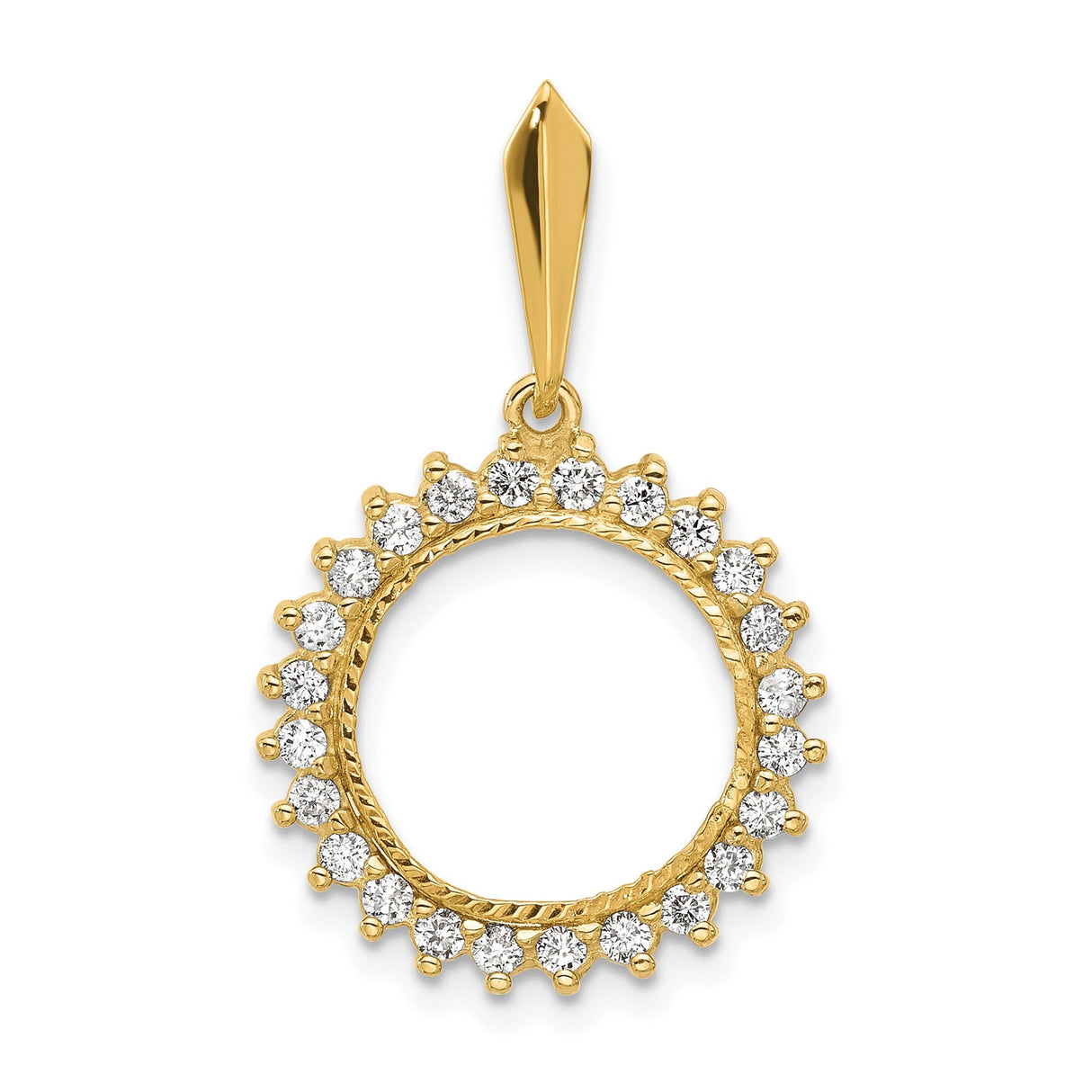 13 mm 14k Multi-Tone Gold coin bezel for 13 mm Coin