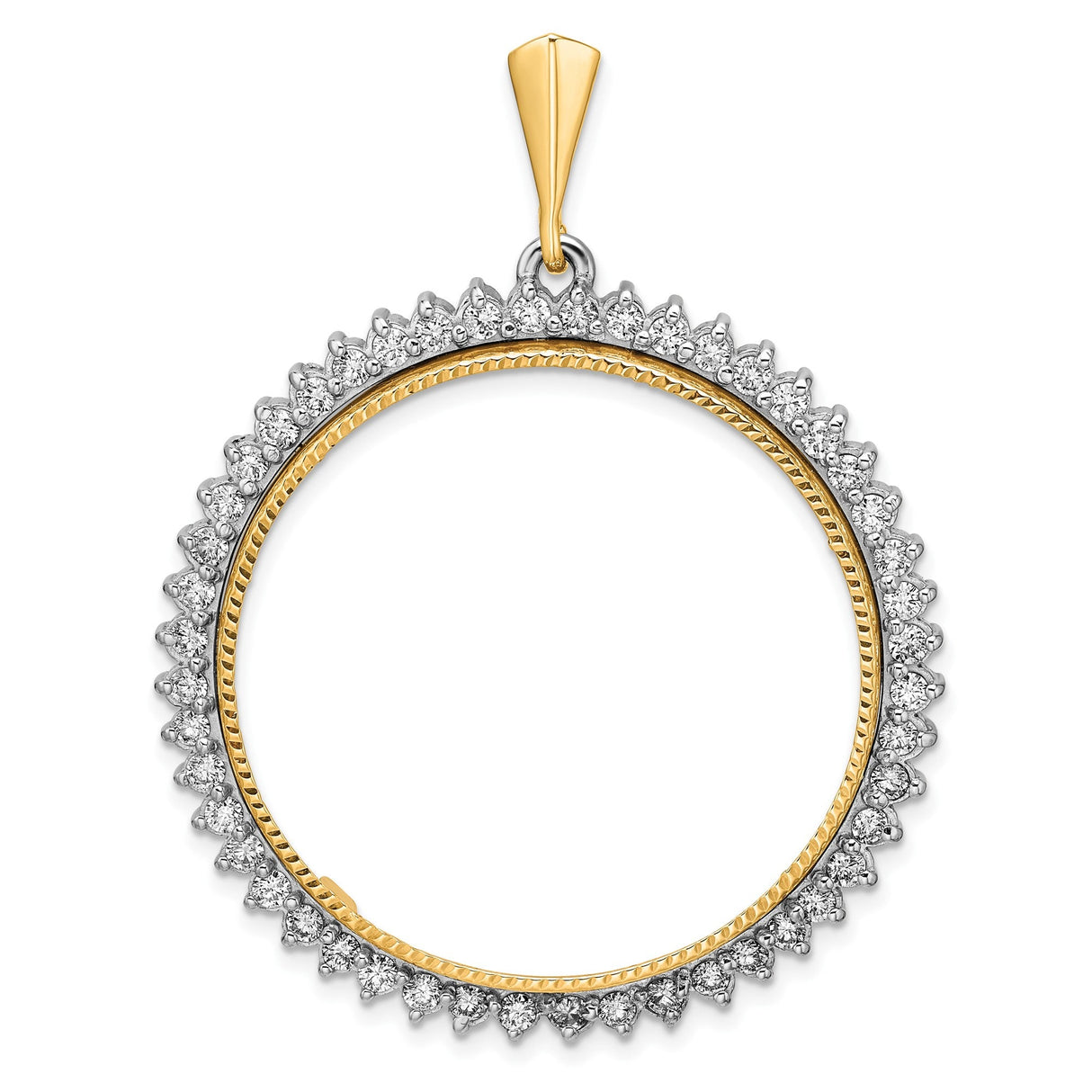34 mm 14k Multi-Tone Gold coin bezel for 34.2 mm Coin