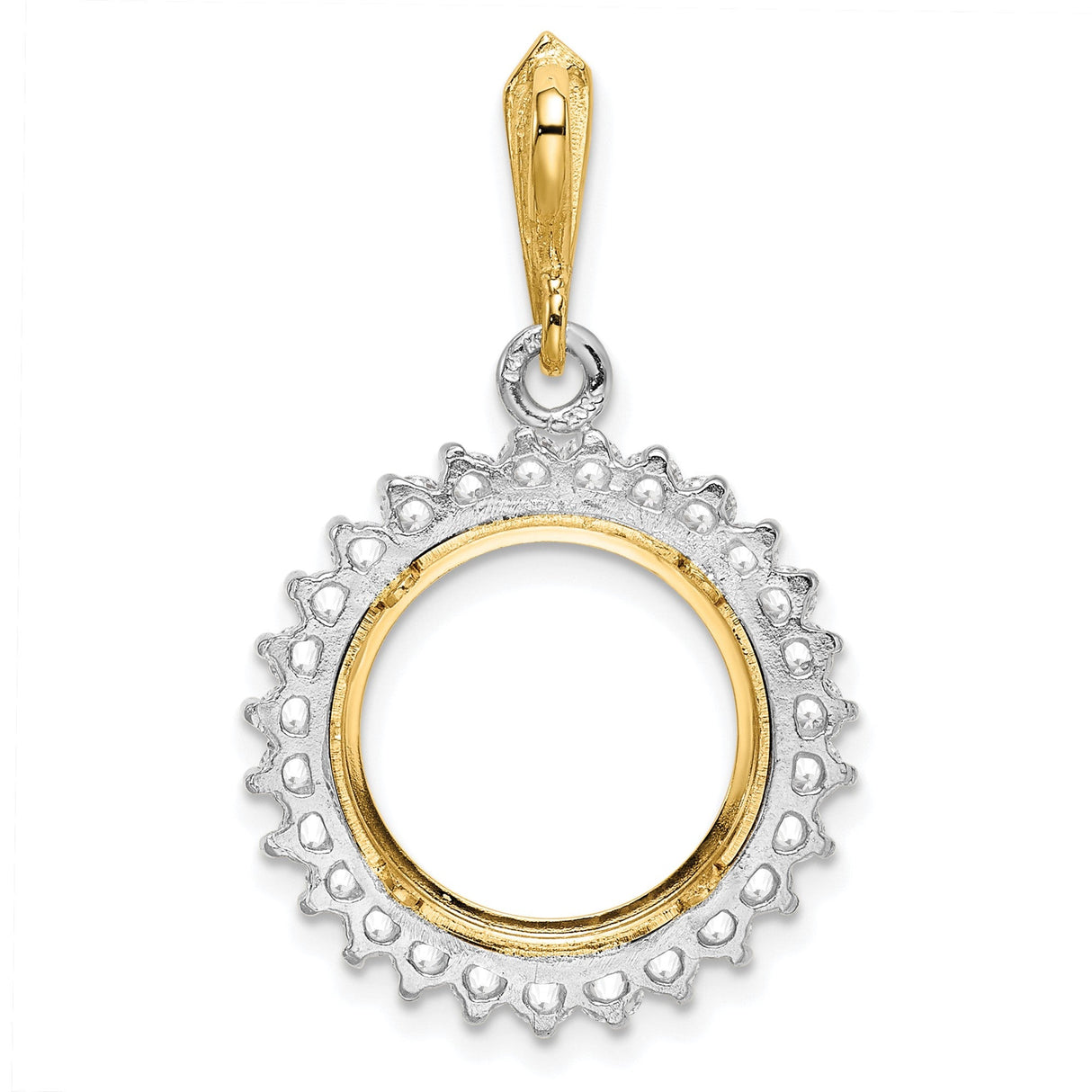 14 mm 14k Multi-Tone Gold coin bezel for 14 mm Coin — additional image