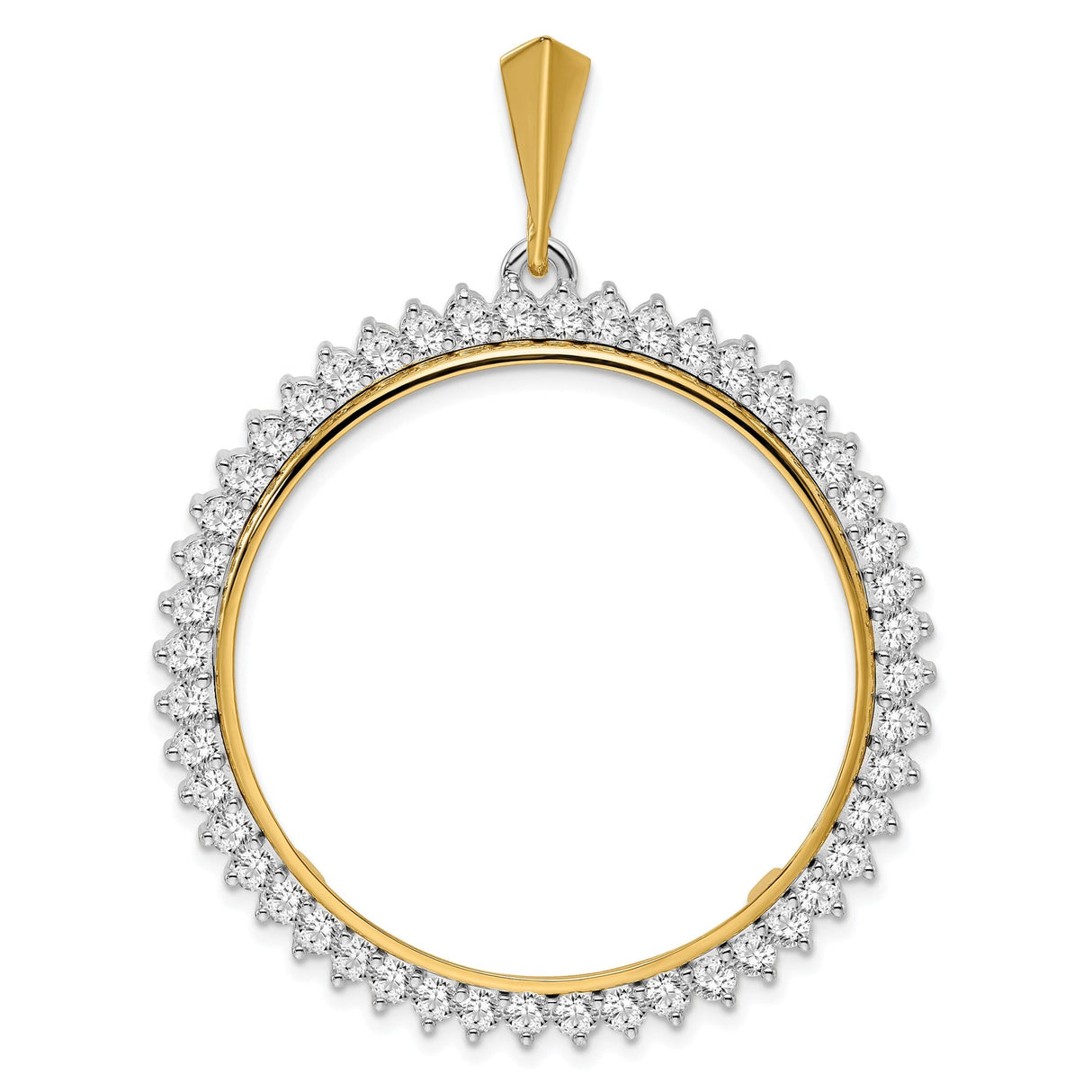 34 mm 14k Multi-Tone Gold coin bezel for 34.2 mm Coin