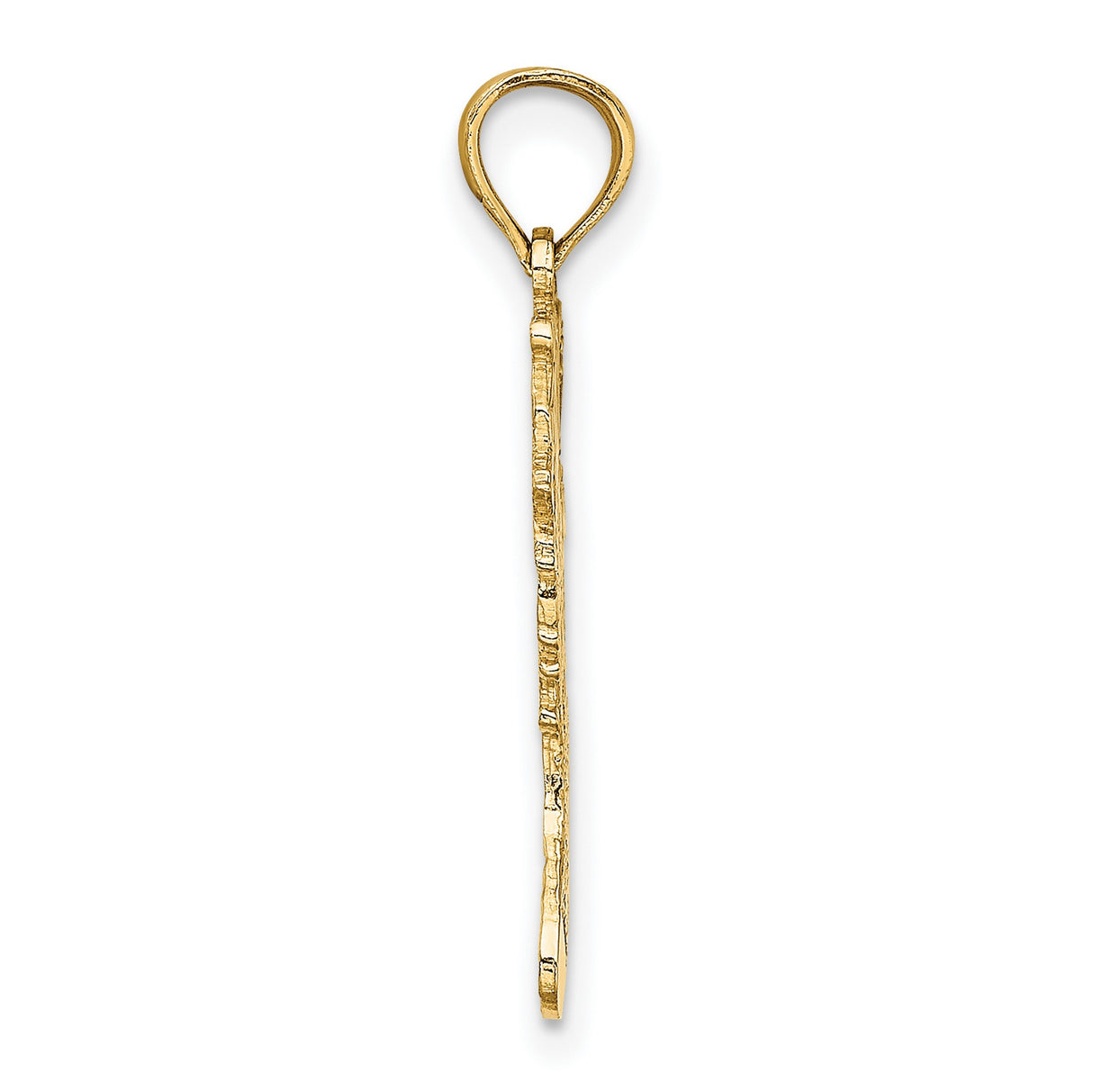 14k Yellow Gold Christmas Stocking Pendant with Holly, Candy Cane, and Toys