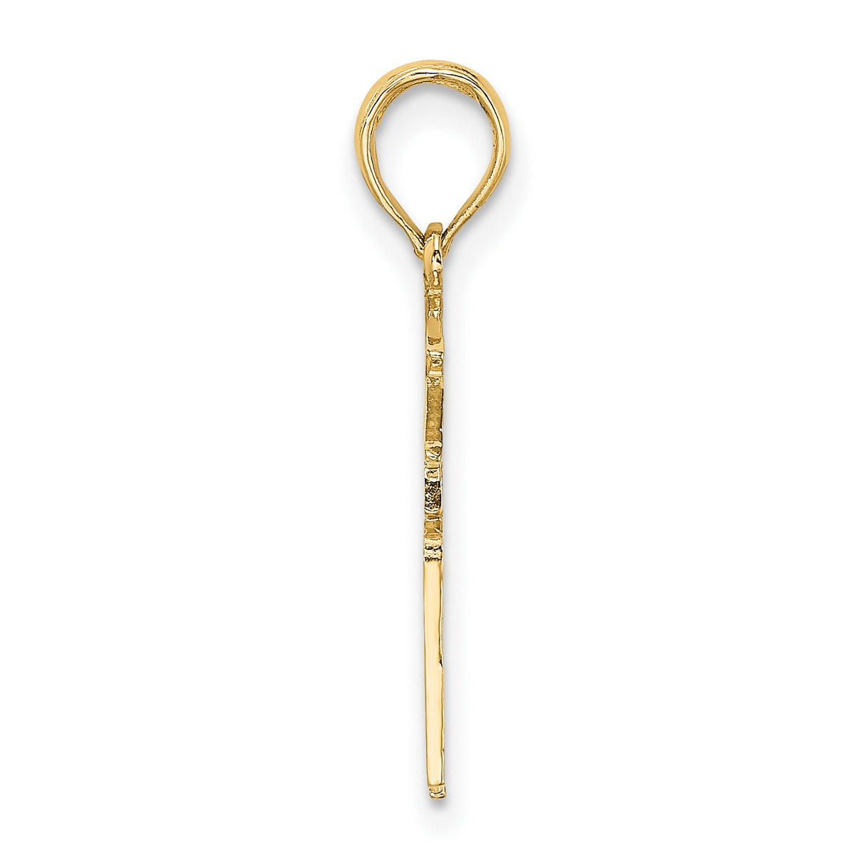 14k Yellow Gold RN Nurse Pendant with Caduceus Symbol and Wings Charm