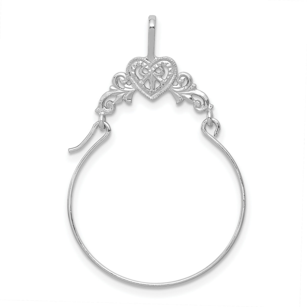 14k White Gold Claddagh Hoop Earrings with Heart Crown Hands Symbol, Celtic Irish Design