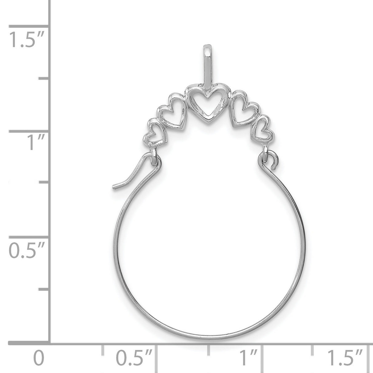 14k White Gold Hoop Earrings with Open Heart Design, Romantic Minimal Style Jewelry