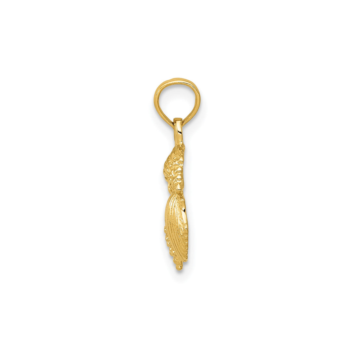 14k Yellow Gold Pendant with Sand Dollar, Starfish, and Seashell Cluster, Nautical Ocean Life Charm