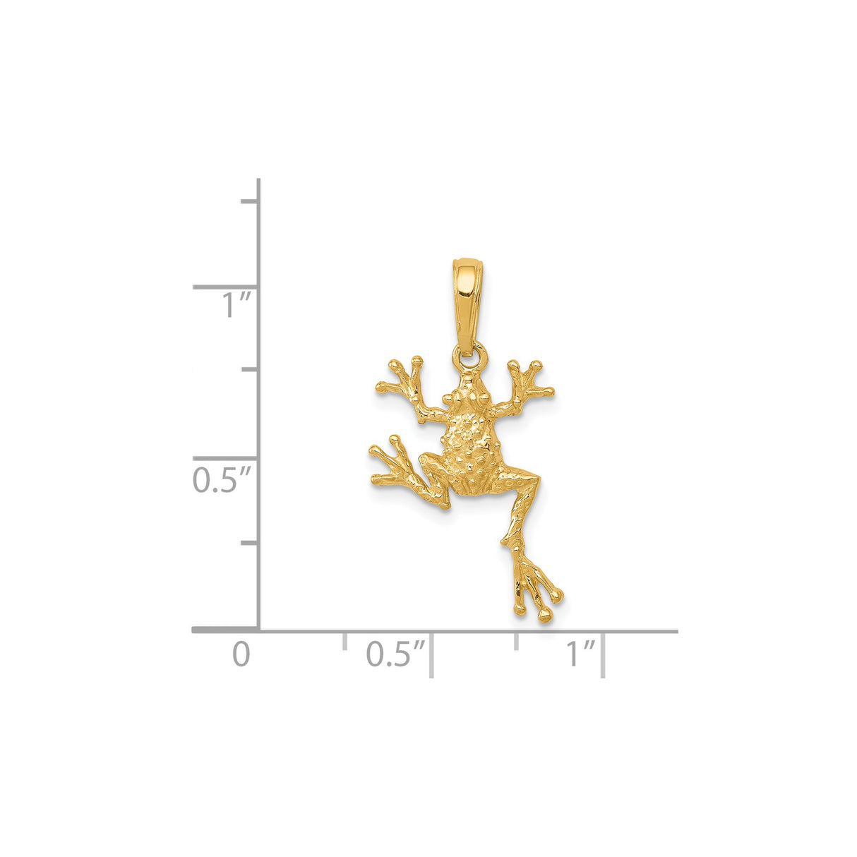14k Yellow Gold Tree Frog Pendant, Nature Inspired Animal Totem Jewelry for Women or Unisex