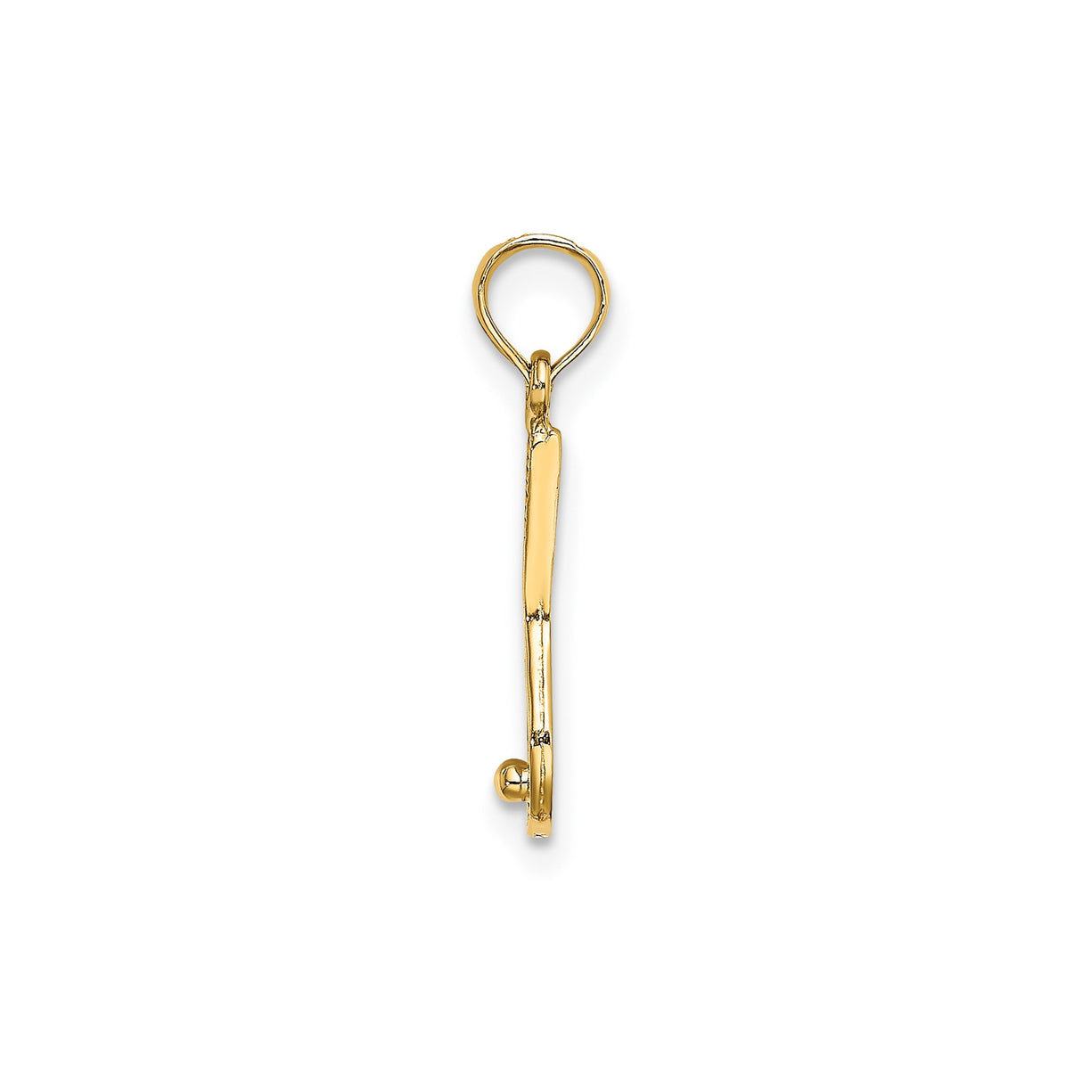 14k Yellow Gold Tennis Pendant with Racquet and Ball, Sports Charm for Women or Unisex Wear