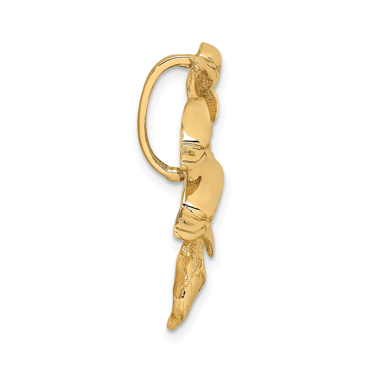 14k Yellow Gold Dolphin Pendant with Three Leaping Dolphins, Ocean Life Charm