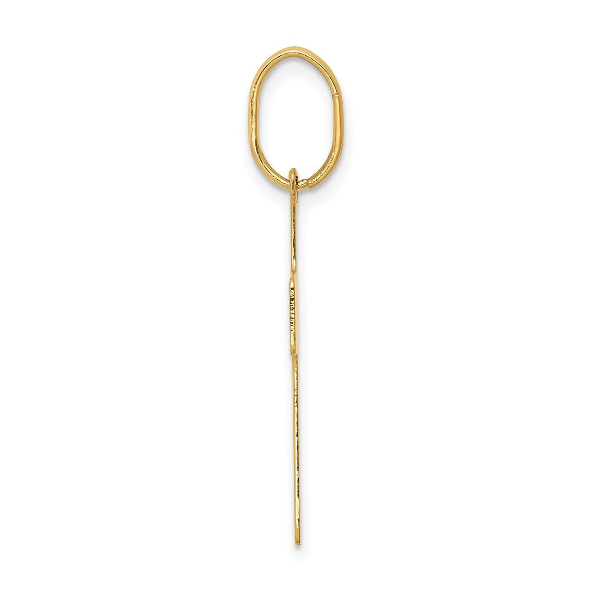 14k Yellow Gold Latin Cross Pendant, Sleek Modern Religious Jewelry for Men and Women