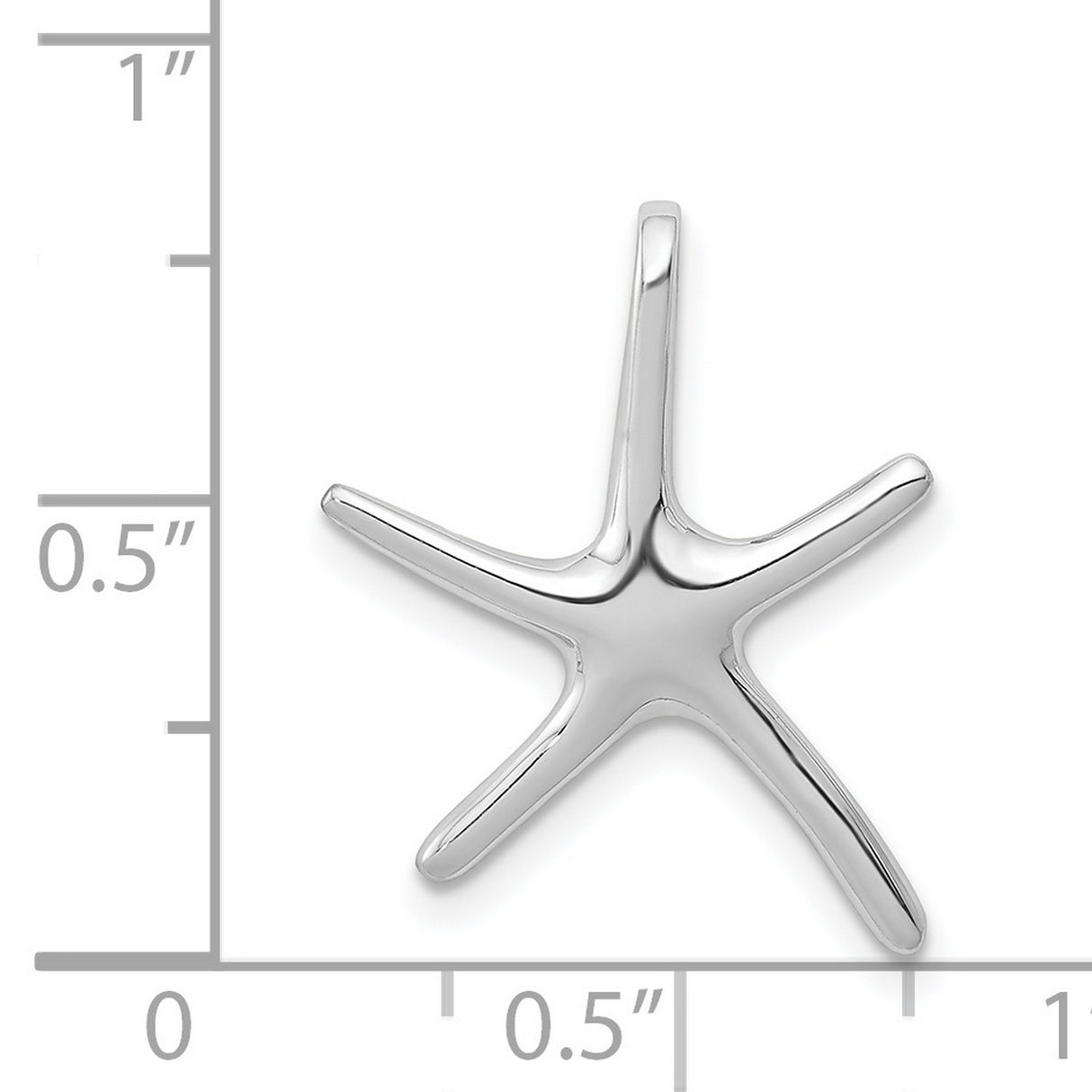 14k White Gold Starfish Pendant, Ocean-Inspired Marine Life Coastal Charm for Women