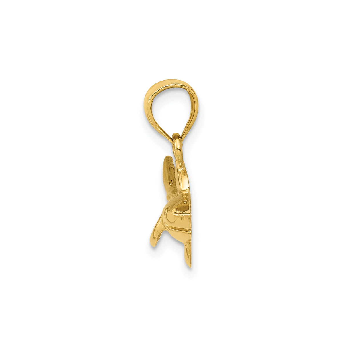 14k Yellow Gold Shark Pendant, Great White Design, Nautical Symbol of Strength for Men or Unisex