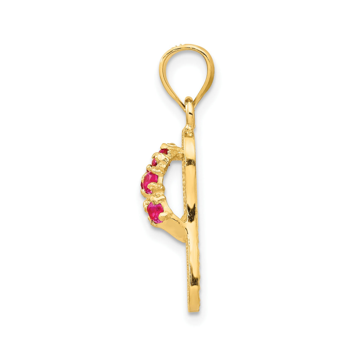 14k Yellow Gold Flip-Flop Sandal Pendant with Cubic Zirconia, Beach Charm Style