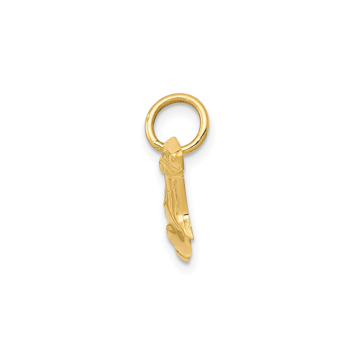 14k Yellow Gold Hammerhead Shark Pendant, Realistic Ocean Life Nautical Charm