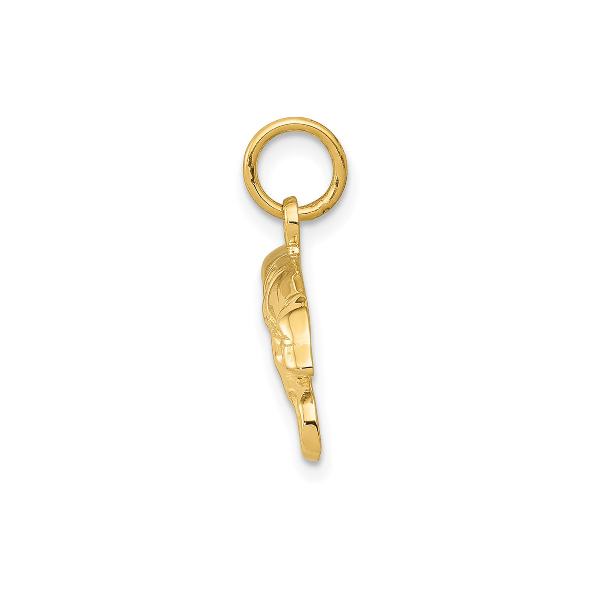 14k Yellow Gold Greyhound Dog Pendant with Number 12, Racing Design Charm