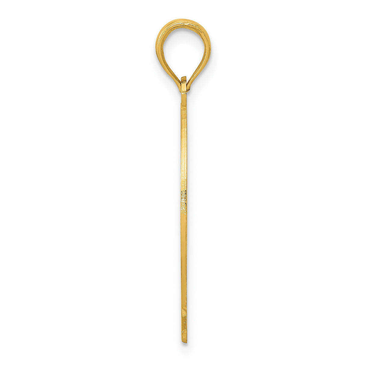 14k Yellow Gold Ichthys Fish Pendant with Ornate Cross, Christian Faith Charm