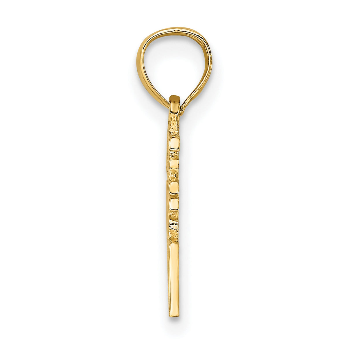 14k Yellow Gold Pendant, Live Love Laugh Inspirational Message, Unisex Motivation Charm