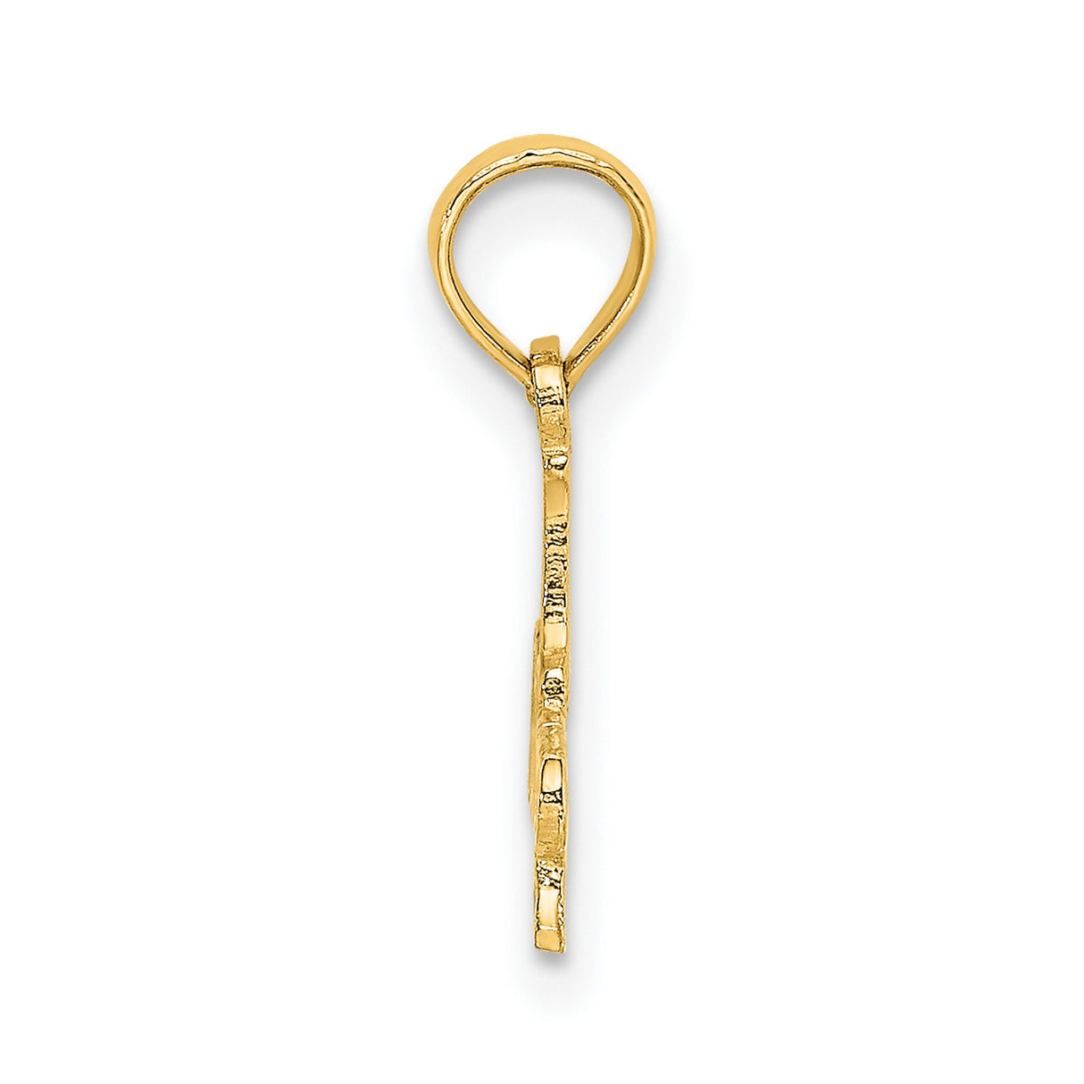 14k Yellow Gold #1 Grandmother Pendant with Script Font, Sentimental Charm for Women