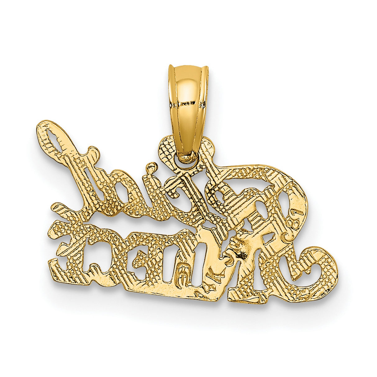 14k Yellow Gold Niece Pendant with Script Lettering, Family Love Charm for Women