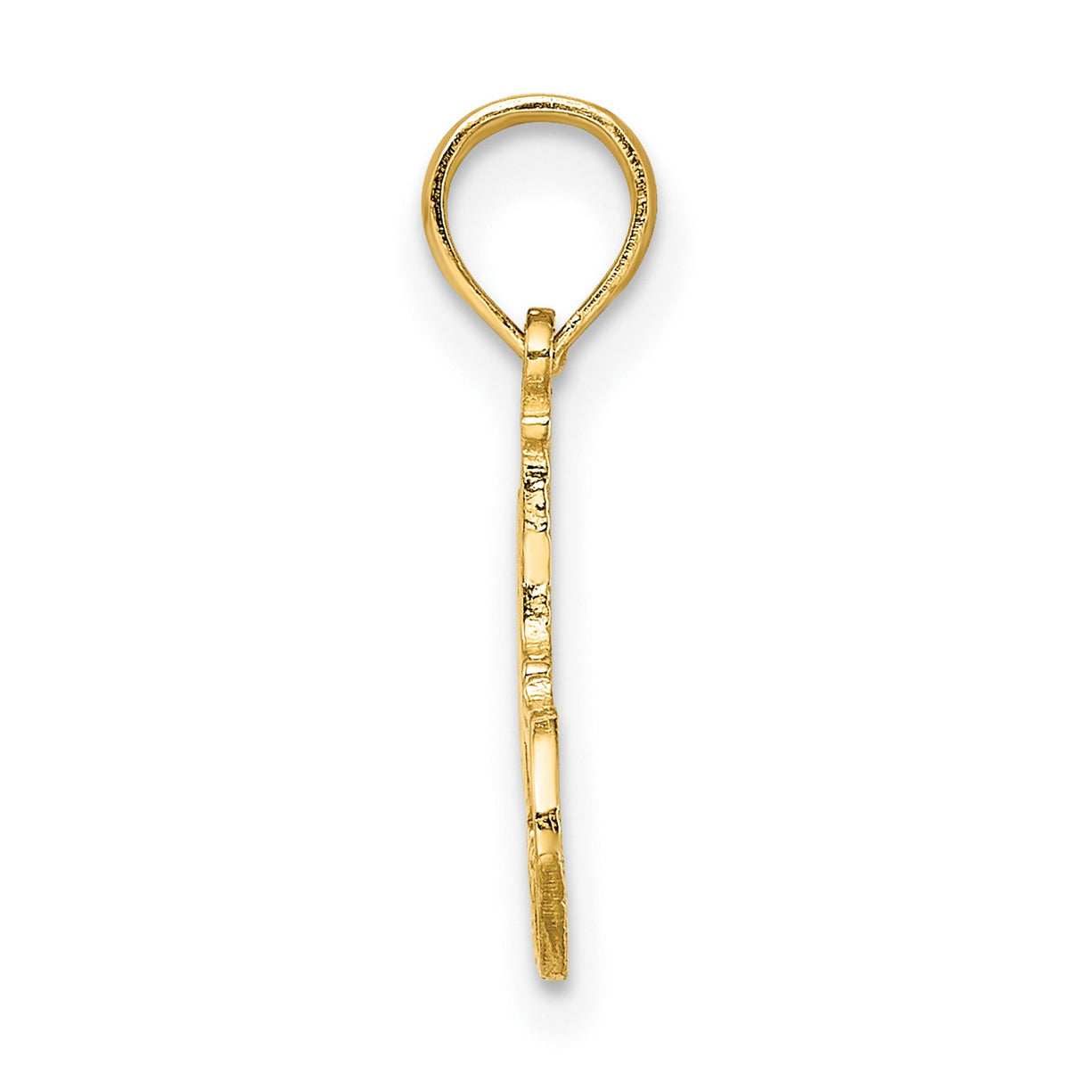 14k Yellow Gold Number One Brother Pendant with Bold Script Design for Men