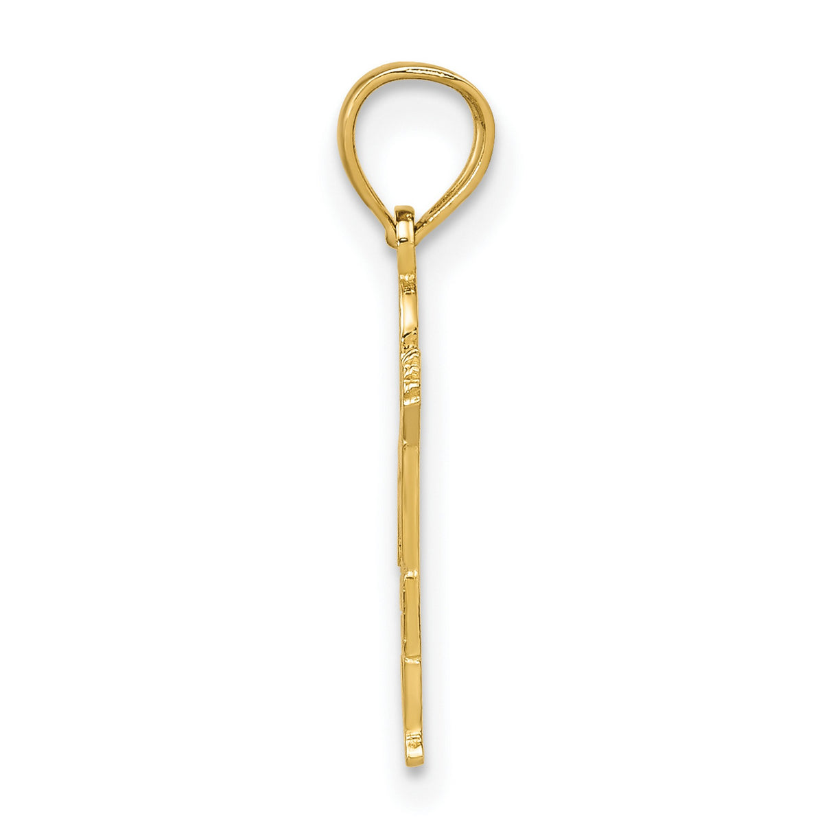 14k Yellow Gold Boy Charm Pendant with Heart, Family Keepsake Jewelry for Mothers