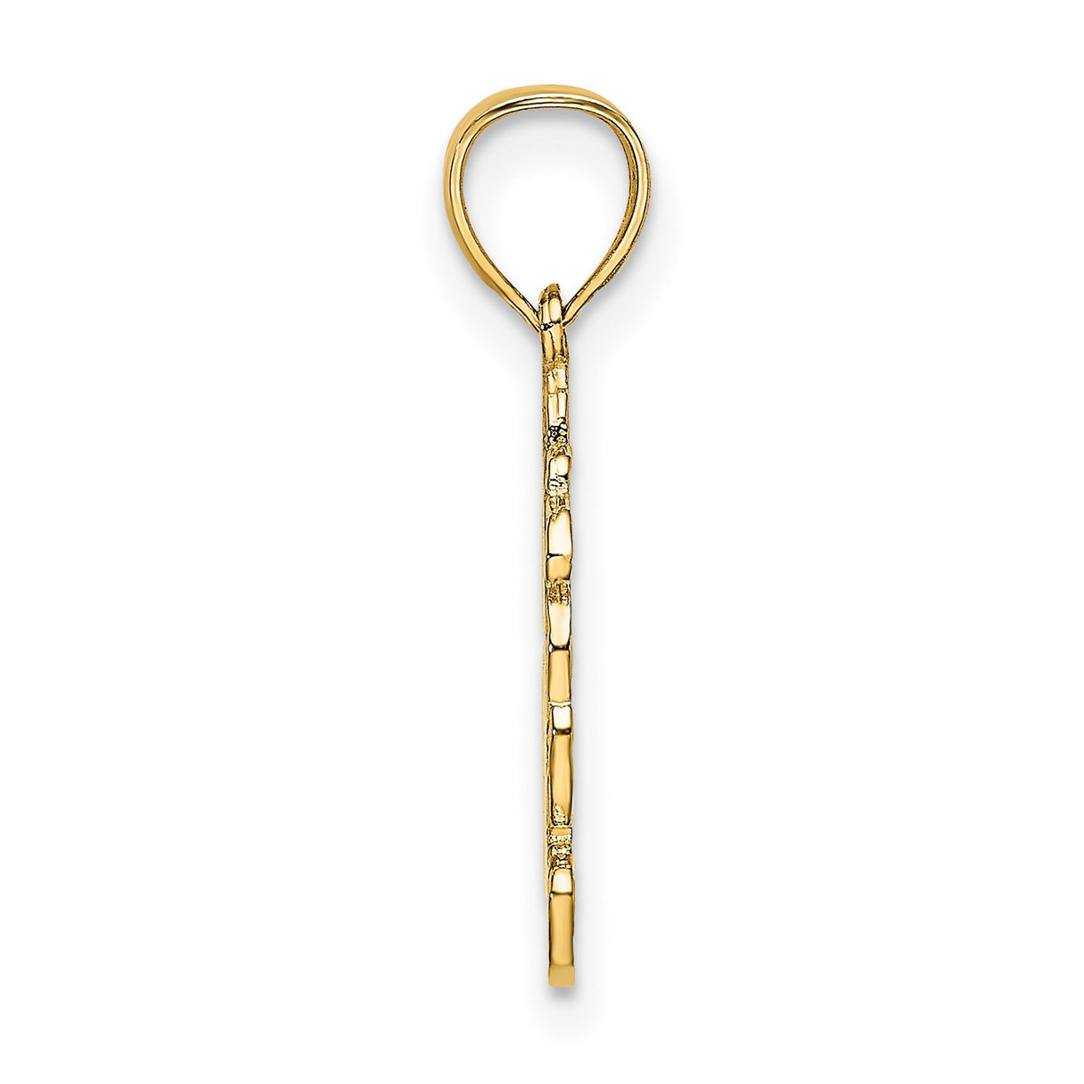 14k Yellow Gold Teddy Bear Pendant with Bow and Floral Accent, Cute Animal Charm for Women