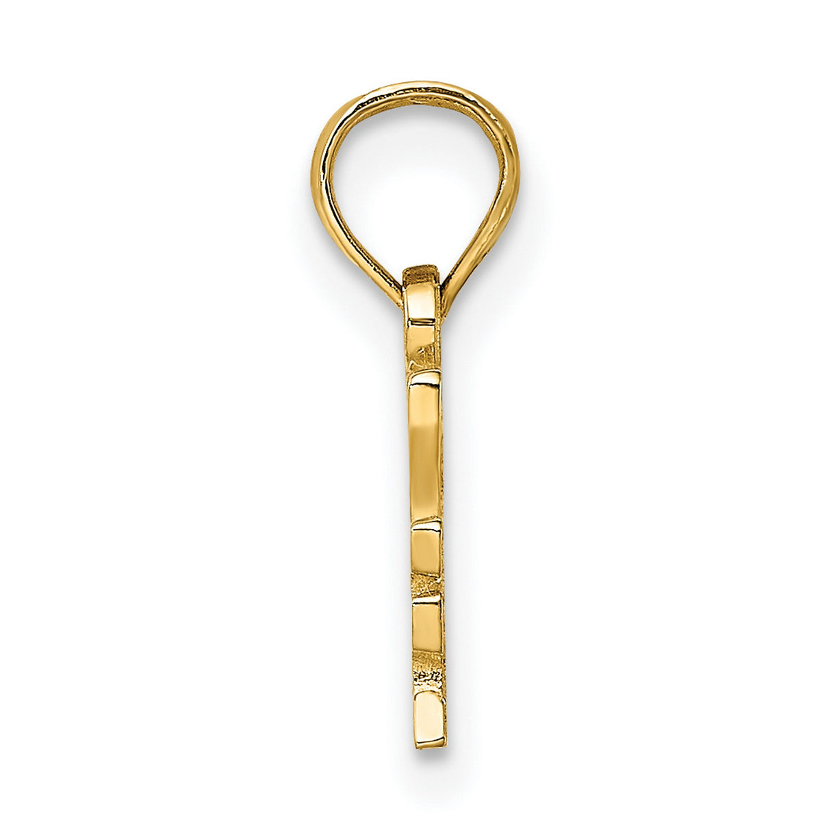 14k Yellow Gold I Heart My Detective Pendant, Unisex Law Enforcement Tribute Charm