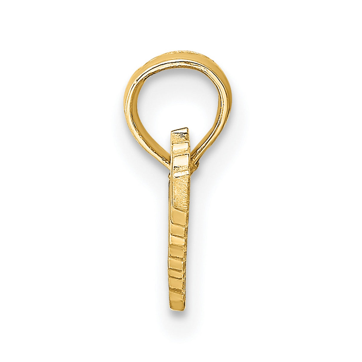 14k Yellow Gold Teacher Script Pendant, Cursive Word Charm for Women or Unisex Wear