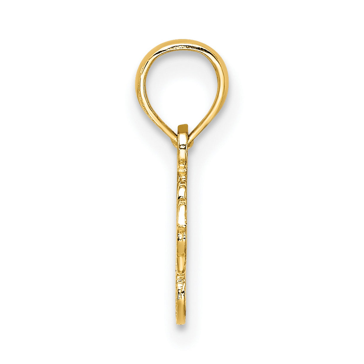 14k Yellow Gold Horse Head Pendant with Heart Design, Equestrian Charm for Women and Girls