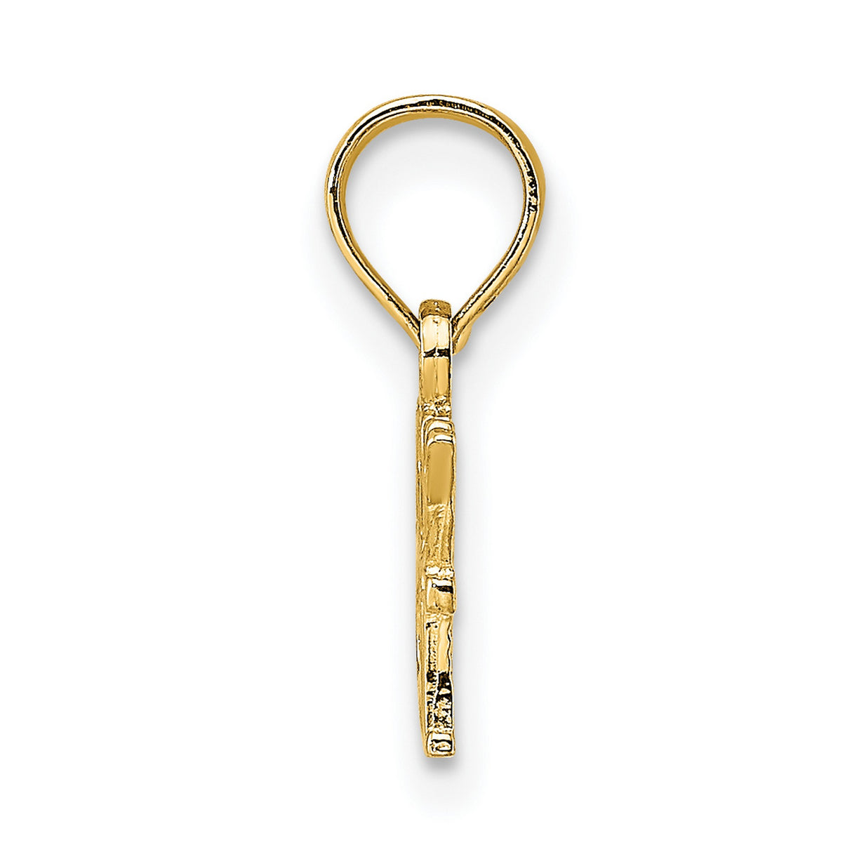 14k Yellow Gold Cat Pendant, I Love My Cat Charm, Feline Jewelry for Women or Unisex Wearers