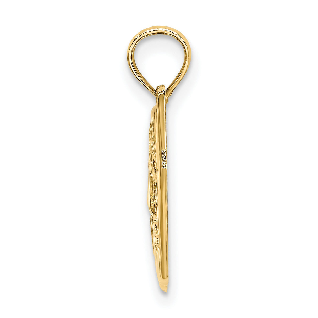 14k Yellow Gold Theater Pendant with Comedy and Tragedy Masks Drama Theme