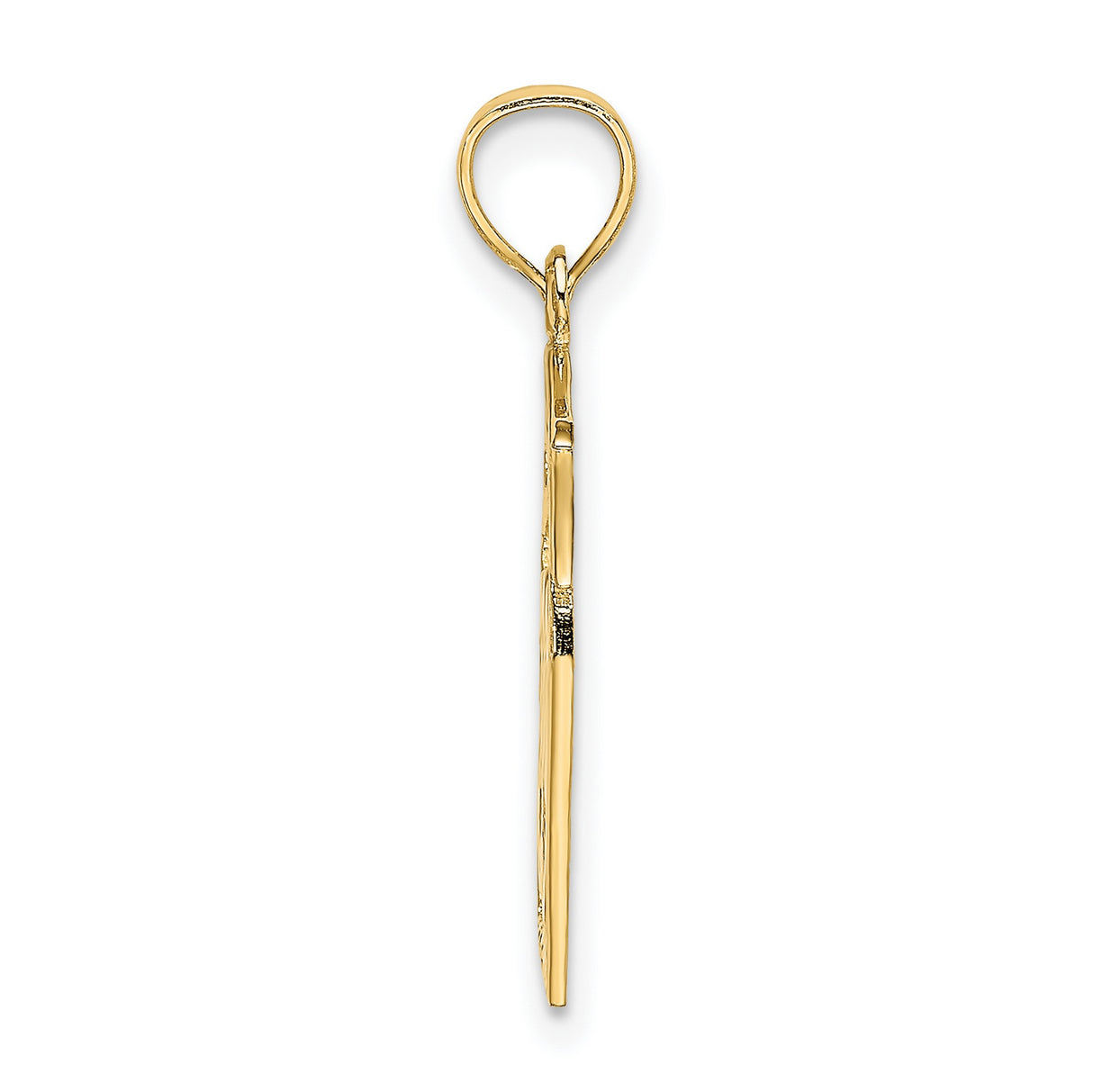 14k Yellow Gold Drama Mask Pendant with Comedy and Tragedy Faces Banner