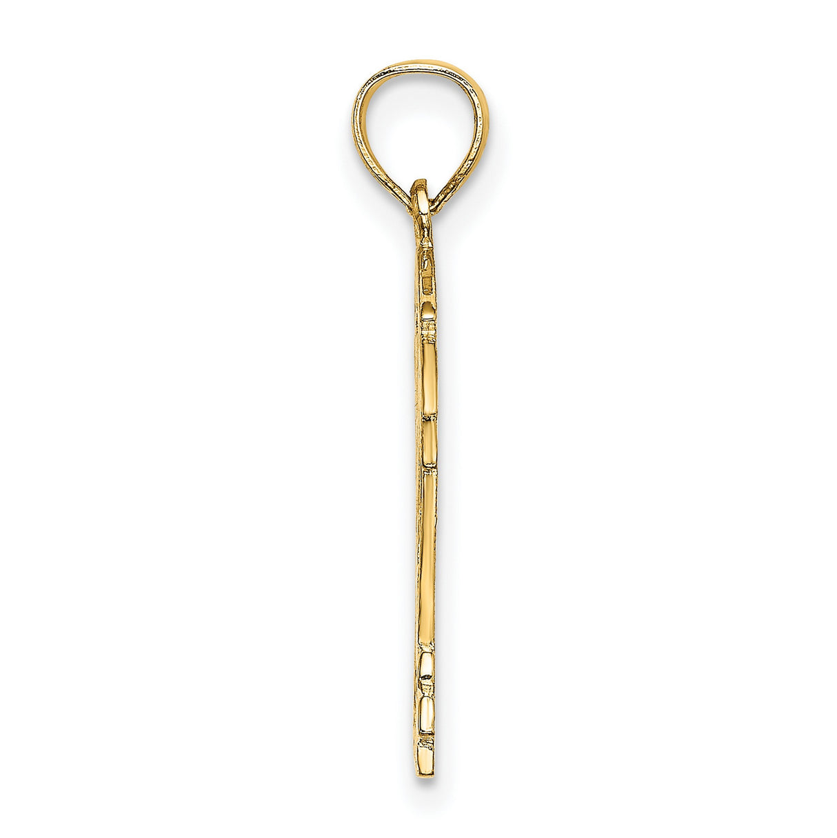 14k Yellow Gold Hockey Pendant with Stick, Puck, Helmet and Skates Cutouts, Sports Charm