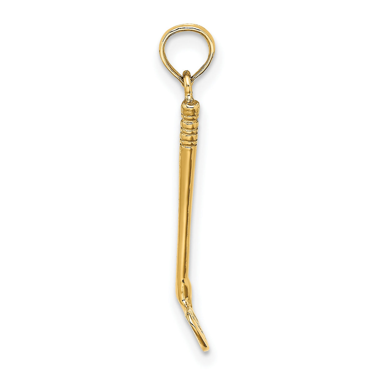 14k Yellow Gold Golf Club Pendant, Detailed 3D Sports Charm for Men or Unisex Wear