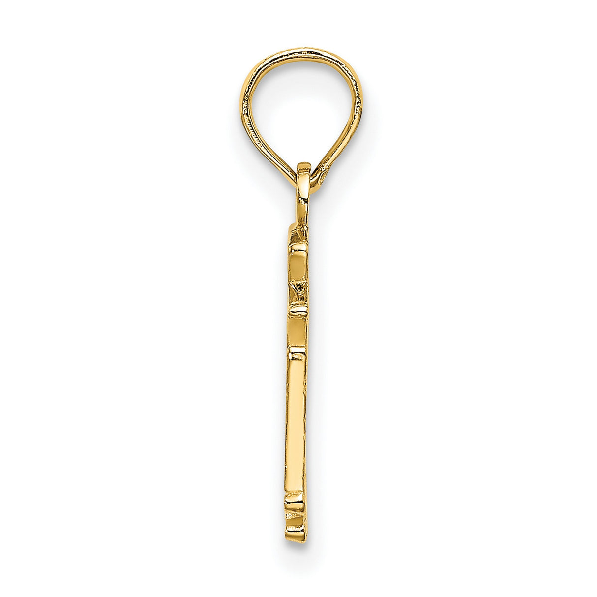 14k Yellow Gold San Francisco Cable Car Pendant with SF Engraving, Unisex City Travel Charm